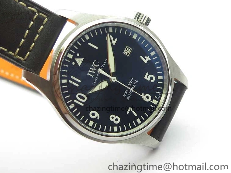 MIROTIME 0406 MARK XVIII Le Petit Prince IW327004 SS FKF 1:1 Best Edition Blue Dial On Brown Leather Strap Trendsetting 7117